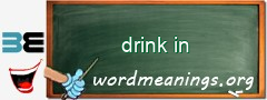 WordMeaning blackboard for drink in